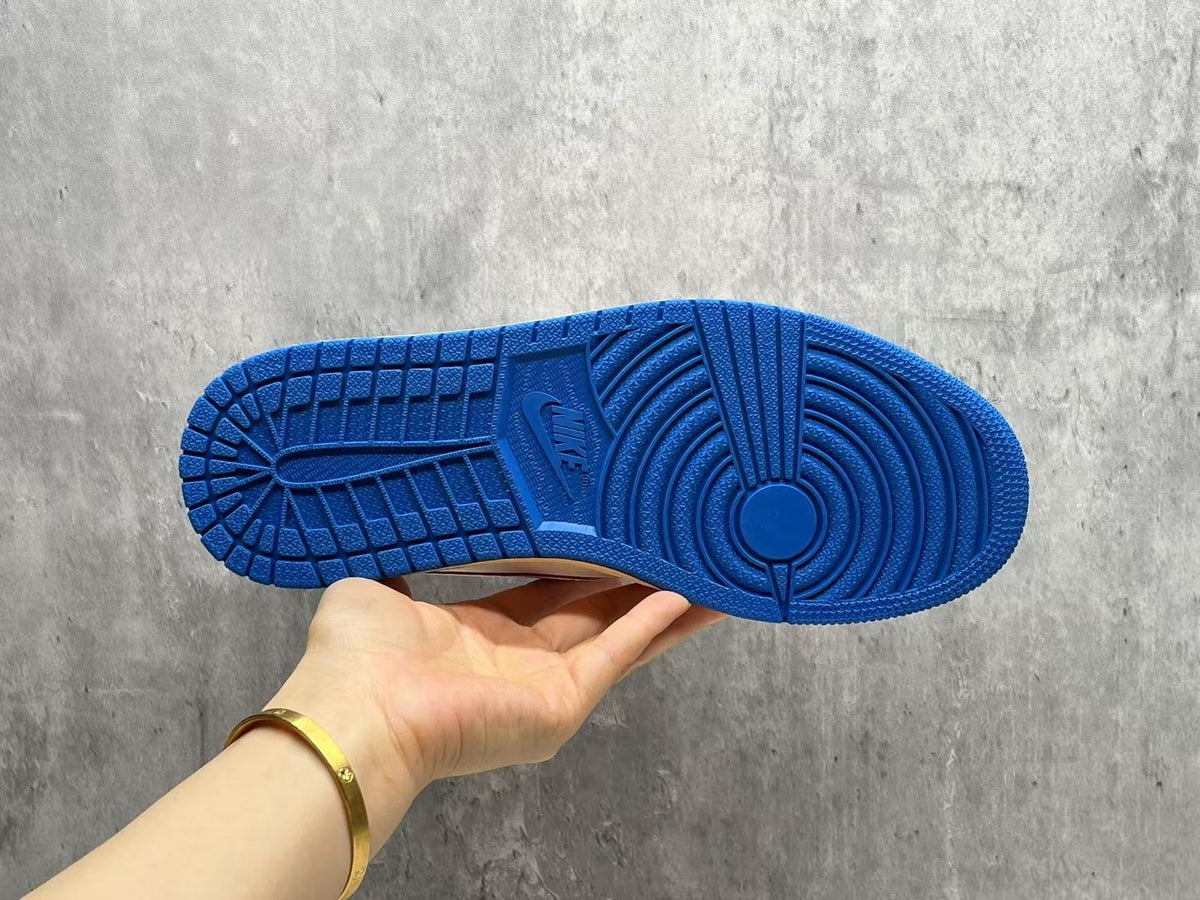 Fragment Design x Travis Scott x Air Jordan 1 Low OG SP 'Sail Military Blue'