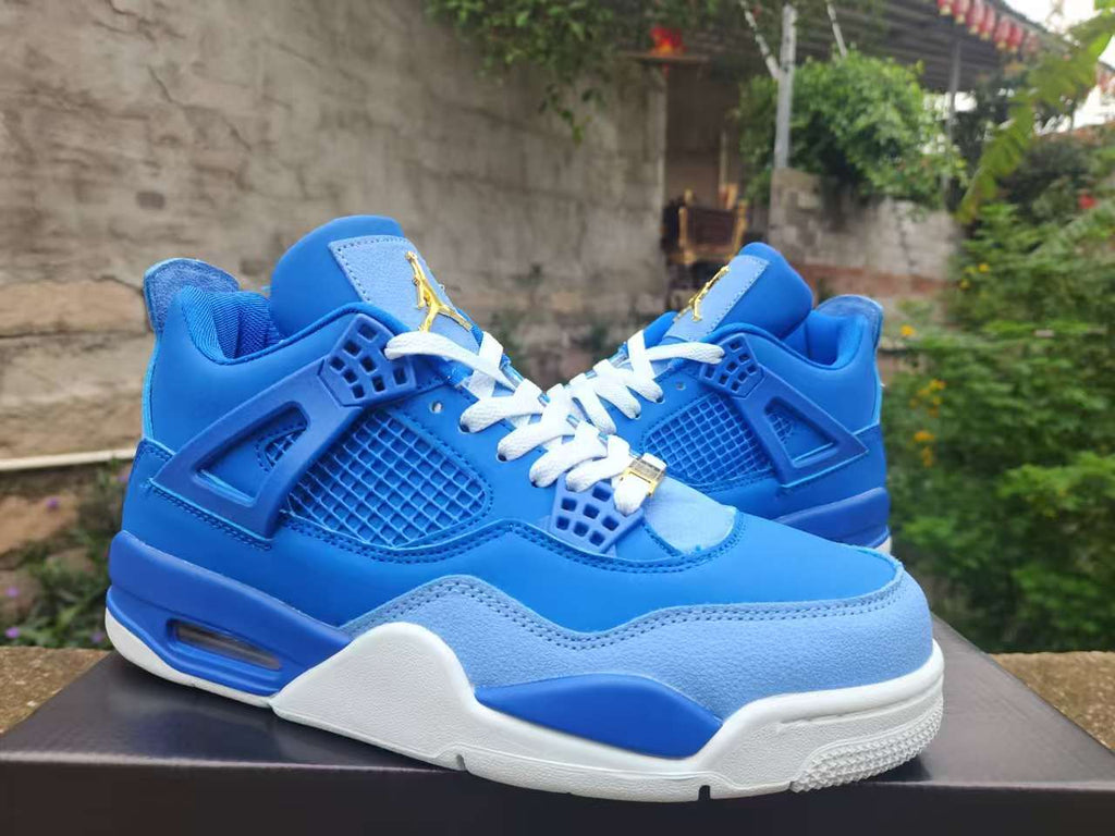 Air Jordan 4 Retro Royal‑Blue‑Gold