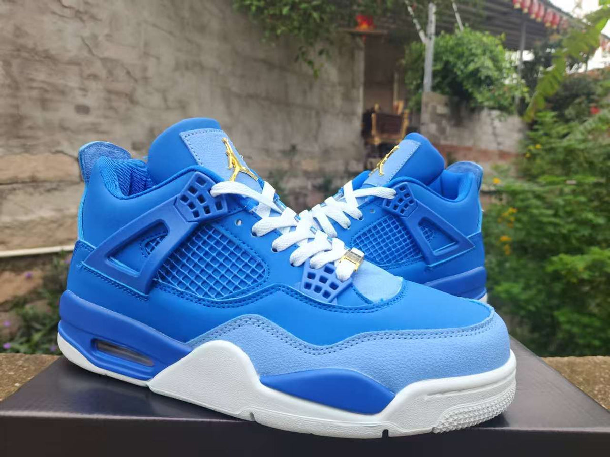 Air Jordan 4 Retro Royal‑Blue‑Gold