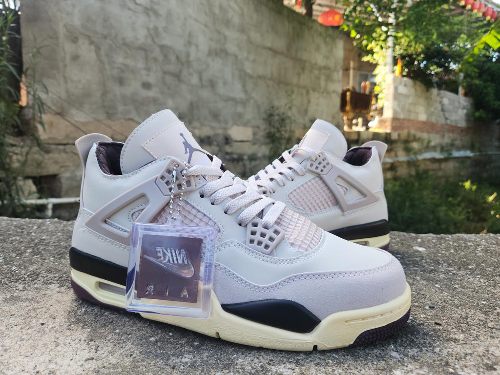 Air Jordan 4 Retro × A Ma Manière – Violet Ore/Brown/Pink