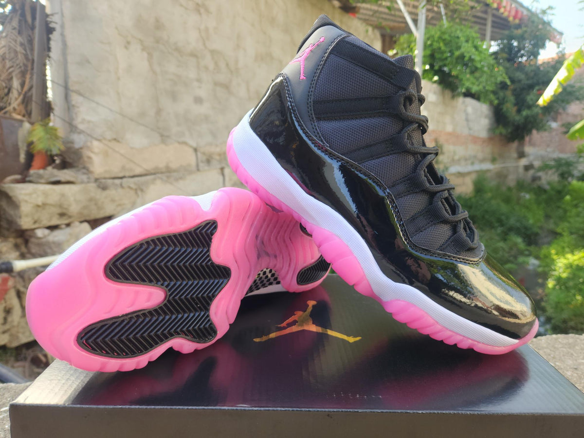 Air Jordan 11 Retro Black‑Rose Red