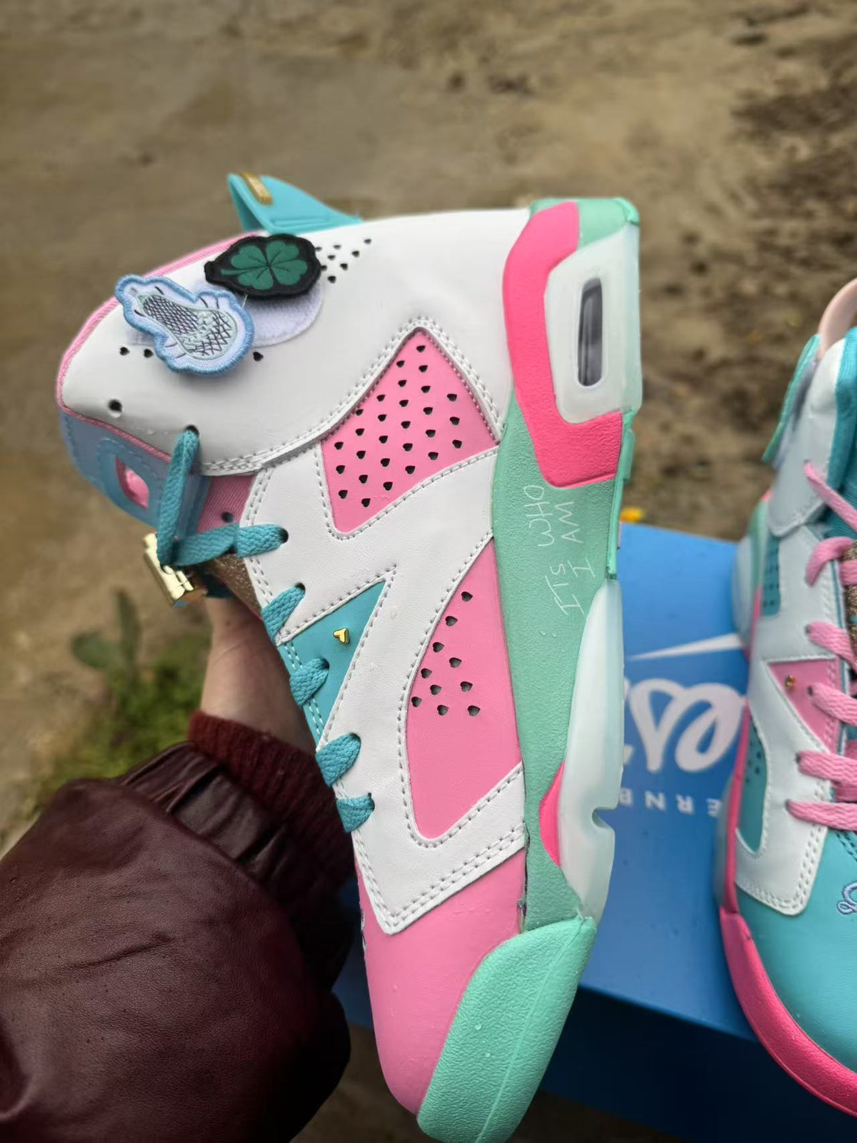 Air Jordan 6 Retro Blue‑Pink